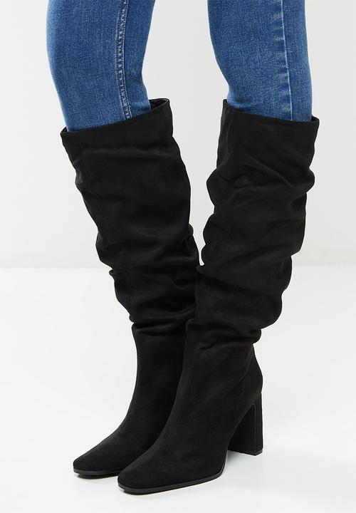 Z_Code_Z - Riley ruched knee high boot - black