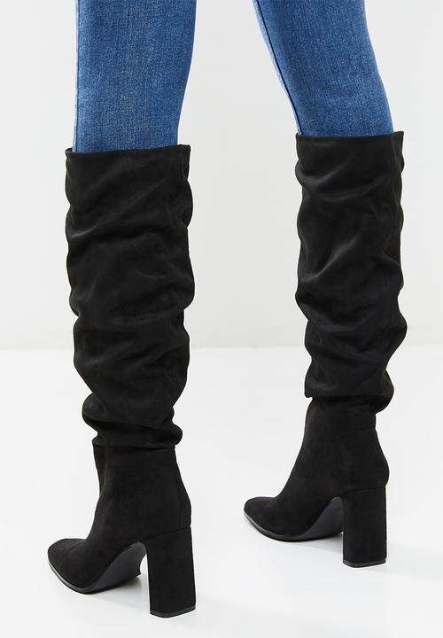 Z_Code_Z - Riley ruched knee high boot - black