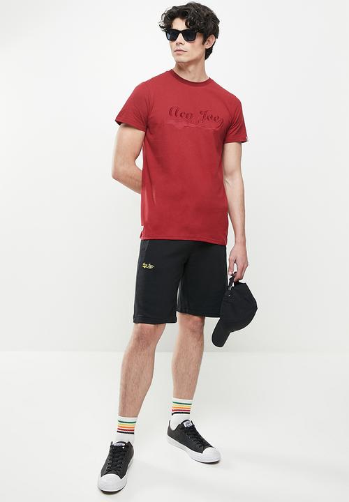 Aca Joe - Aca joe embroidery crew tee short sleeve - maroon