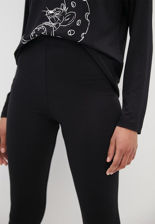 Blake - Tom and Jerry oversized crew & legging sleep set - black