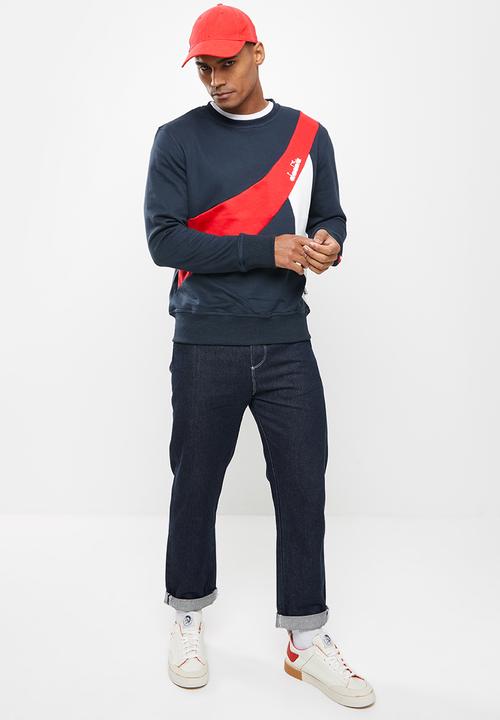 Diadora - Calore sweat - navy & red