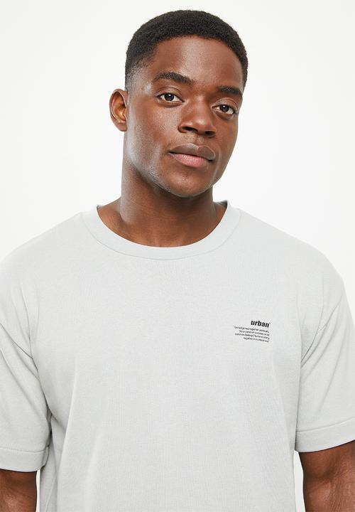 urban° - Urban oversized printed tee - grey