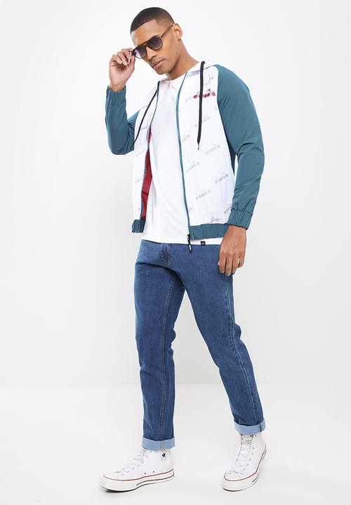 Diadora - Malta jacket - white & teal
