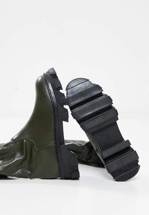 Z_Code_Z - Layla chunky over the knee boot - olive 