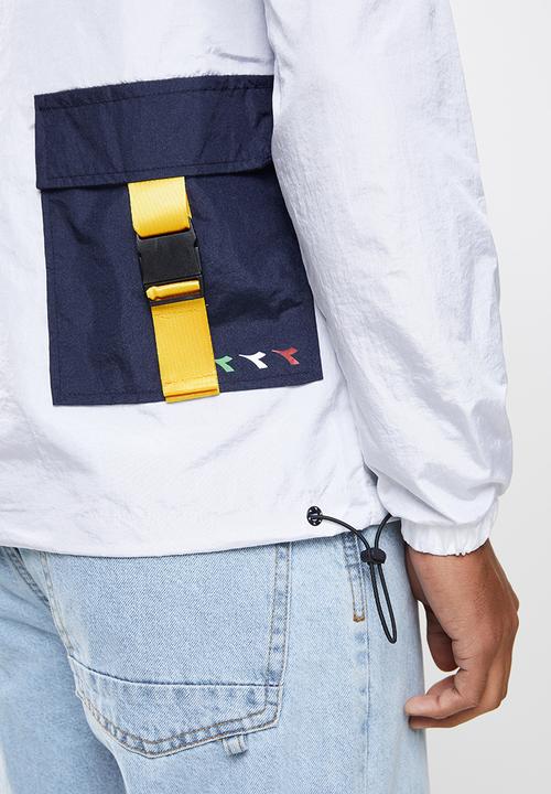 Diadora - Bologna anorak - navy & white