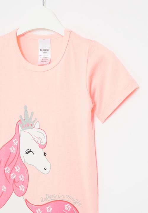Pop Candy - Unicorn tee - light pink