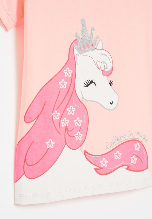 Pop Candy - Unicorn tee - light pink