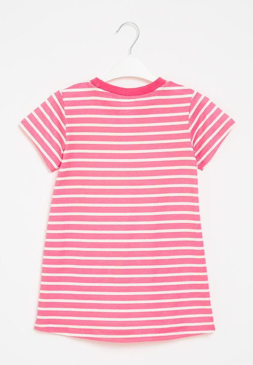 Pop Candy - Girls stripe watermelon dress - pink