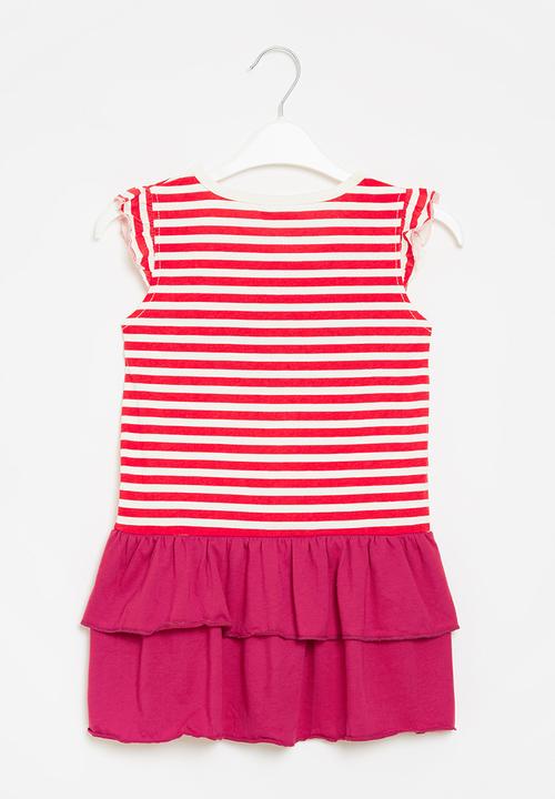 Pop Candy - Girls stripe dress - red