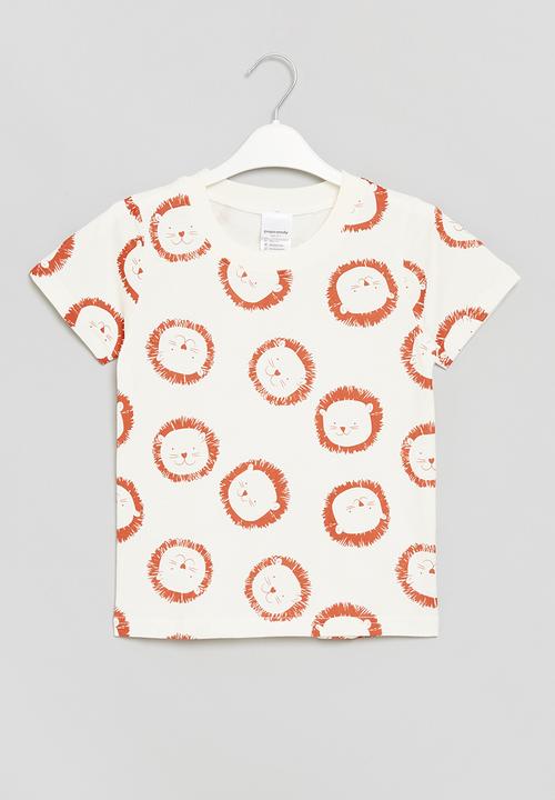 Pop Candy - Boys lion tee - white