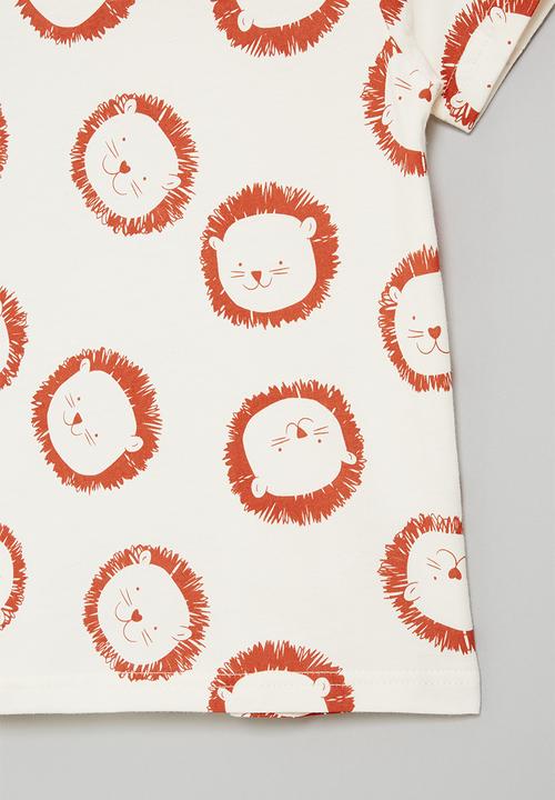 Pop Candy - Boys lion tee - white