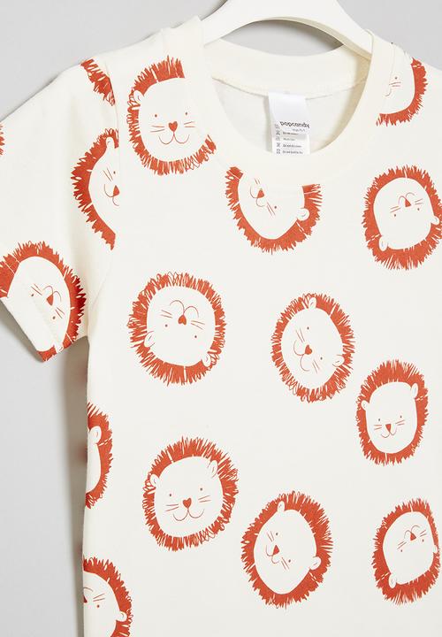 Pop Candy - Boys lion tee - white