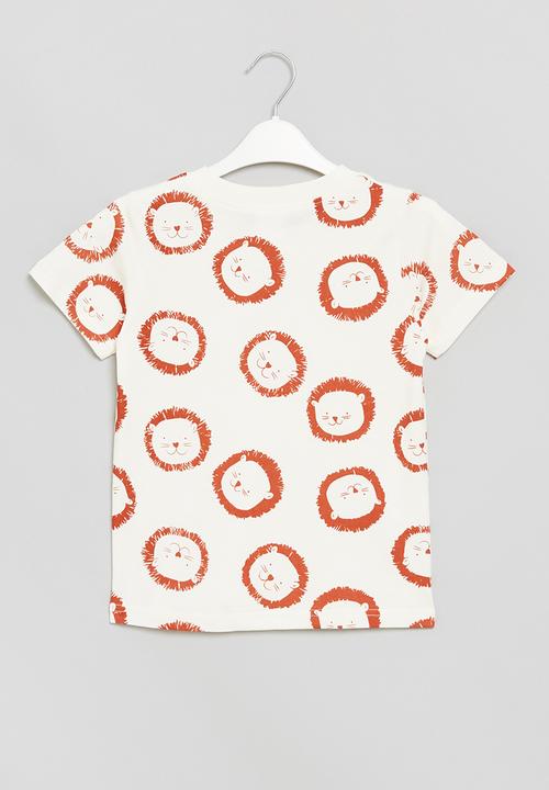 Pop Candy - Boys lion tee - white