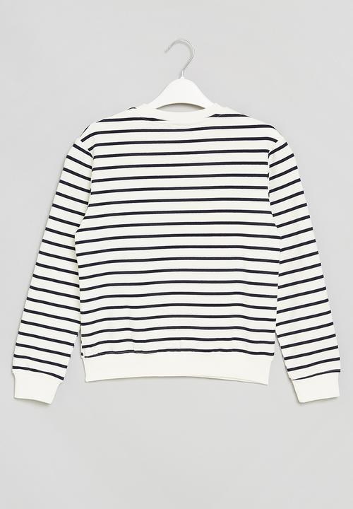 Pop Candy - Girls stripe crew sweatshirt - multi