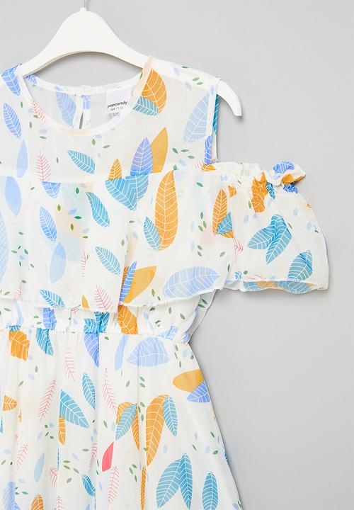 Pop Candy - Girls off the shoulder dress - multi