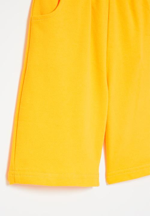 Pop Candy - Boys sweat shorts - yellow