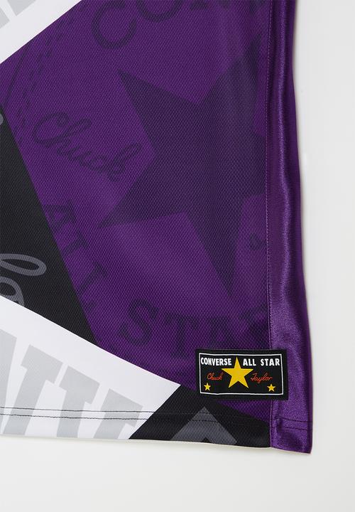 Converse - Cnvb throwback mesh jersey - white & purple