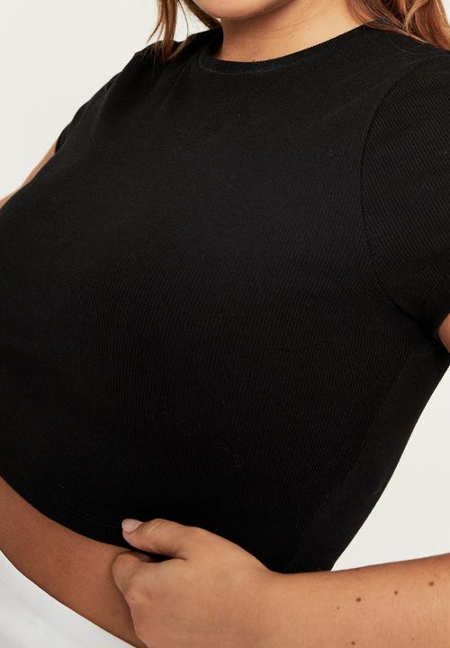 Supré  - Alissa fitted crew top - black