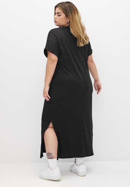 Blake - Graphic midi T-shirt dress - black