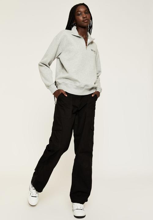 Supré  - Bobby zip through sweat - grey marle newport beach