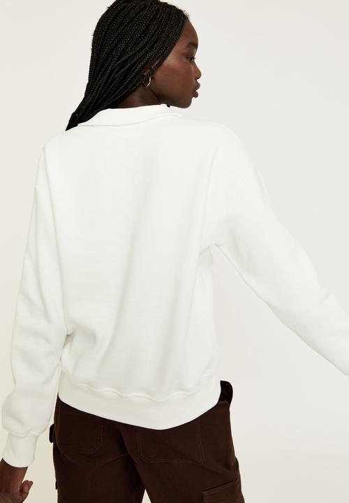 Supré  - Bobby zip through sweat - winter white los angeles