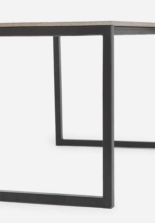 Sixth Floor - Floating top dining table - neutral & black 