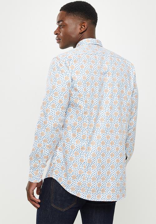 Ben Sherman - Micro print shirt - kingfisher