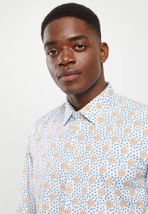 Ben Sherman - Micro print shirt - kingfisher