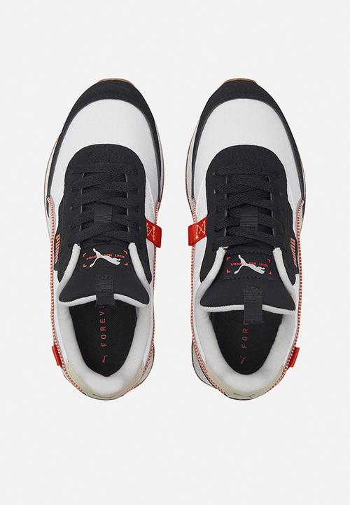 PUMA - Future rider jr - white/black