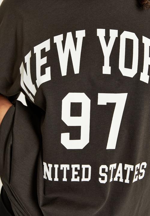 Supré  - Camryn oversized printed t shirt - phantom/new york