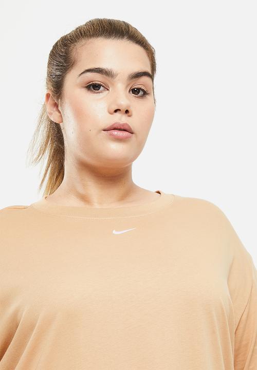 Nike - Plus w nsw essntl short sleeve dress - hemp