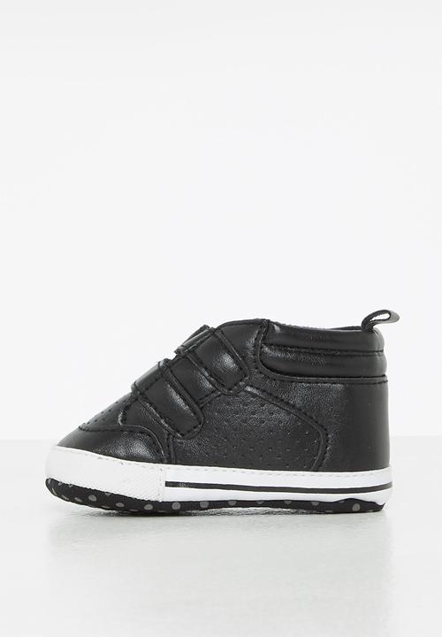 Pop Candy - Baby velcro strap sneaker - black