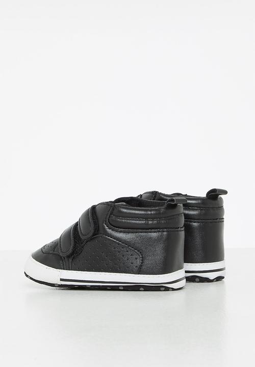 Pop Candy - Baby velcro strap sneaker - black