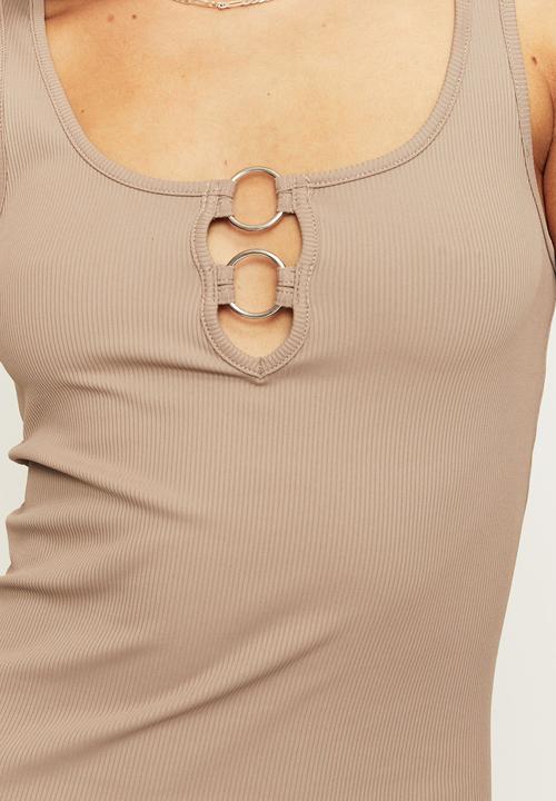 Supré  - Emery sleeveless midi dress - toffee taupe