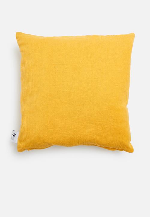 Sixth Floor - Joy muslin cushion cover - yellow