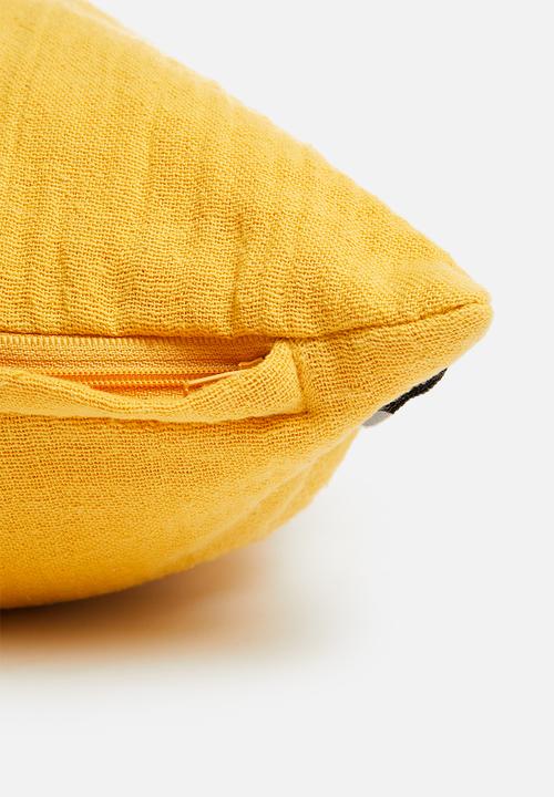 Sixth Floor - Joy muslin cushion cover - yellow