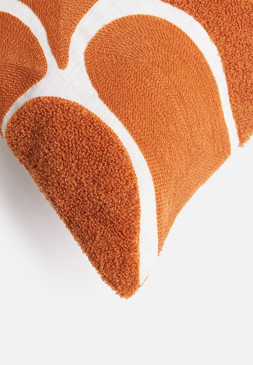 Sixth Floor - Puddle embroidered cushion cover - orange