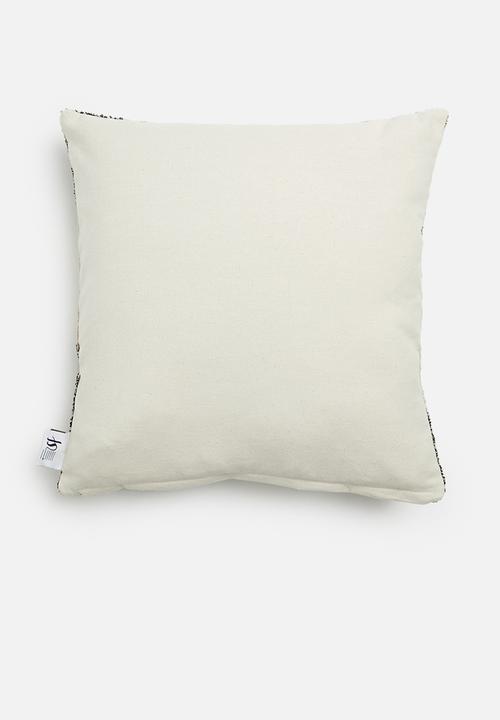 Sixth Floor - Dice cushion cover - black and natural