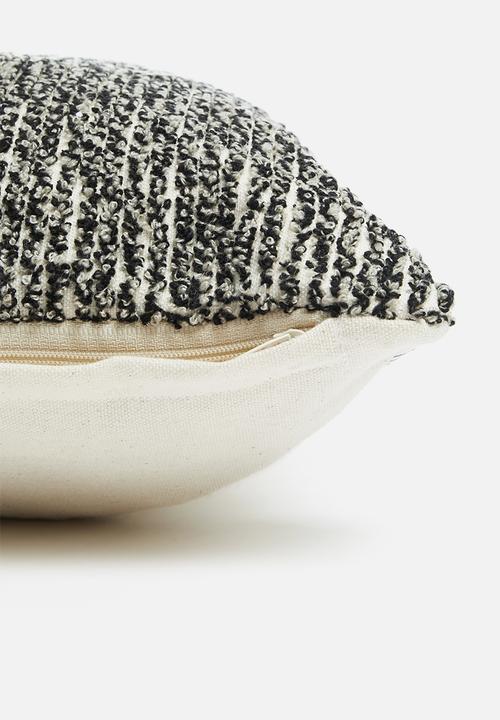 Sixth Floor - Dice cushion cover - black and natural