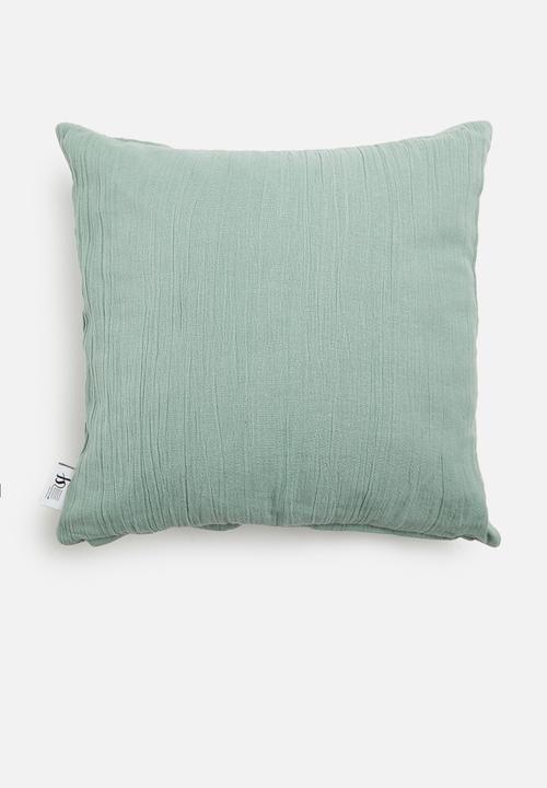 Sixth Floor - Joy muslin cushion cover - blue