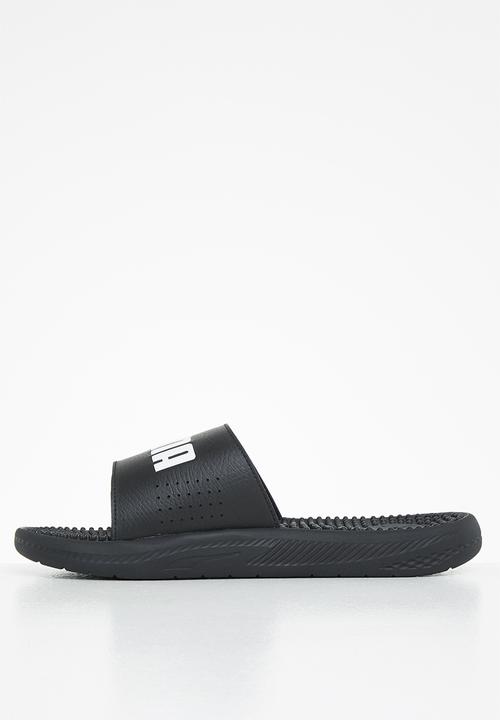 PUMA - Softride slide massage - black/white