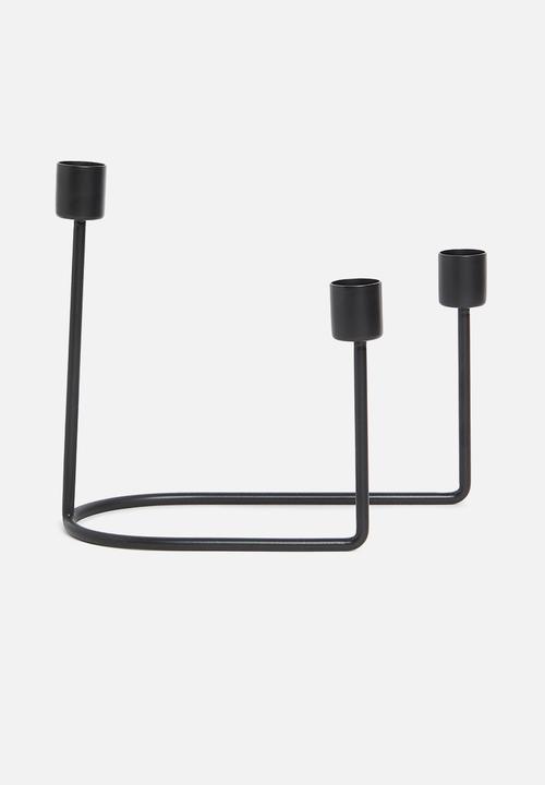 Sixth Floor - Trig candle stand - black