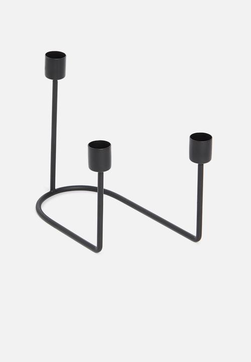 Sixth Floor - Trig candle stand - black