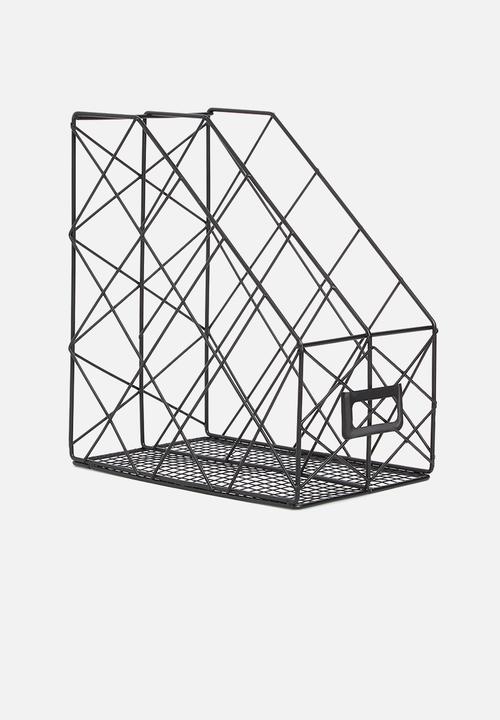 Sixth Floor - 2 sectional file holder - black