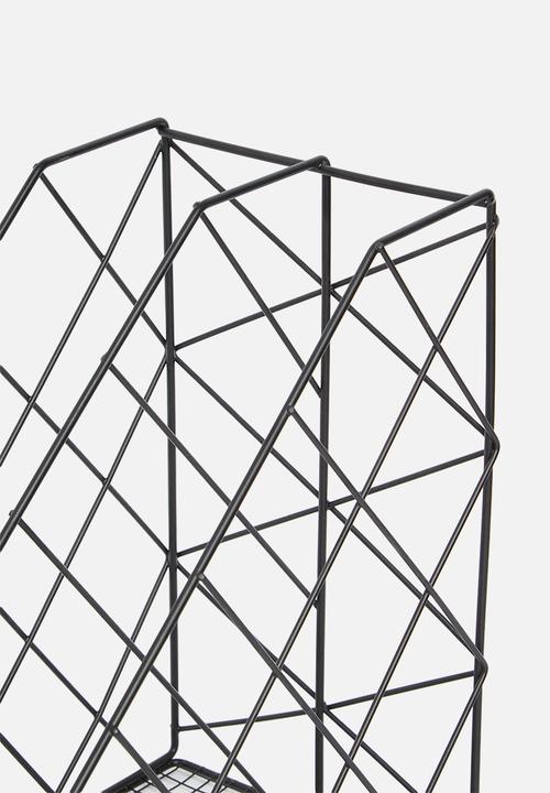 Sixth Floor - 2 sectional file holder - black
