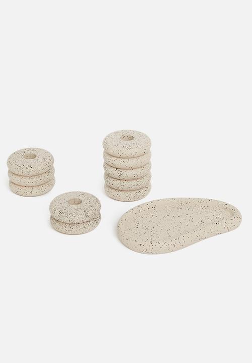 Sixth Floor - Rolls candle holder set - beige