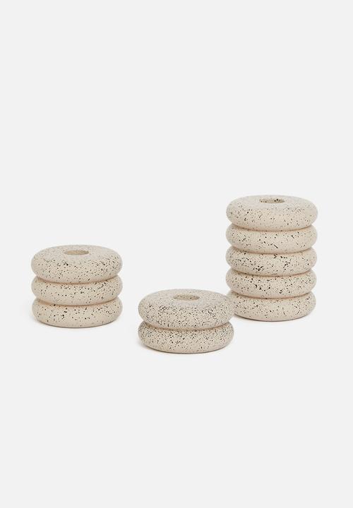 Sixth Floor - Rolls candle holder set - beige