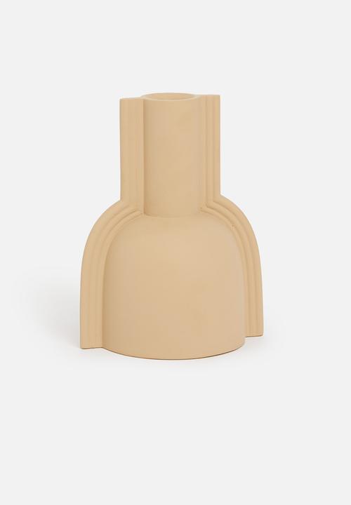 Sixth Floor - Funnel vase - beige