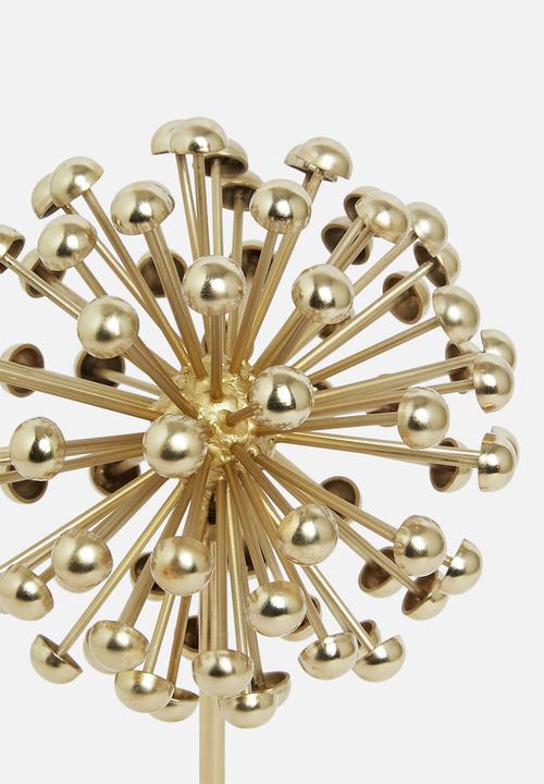 Sixth Floor - Sparks decorative marble sculpture - gold