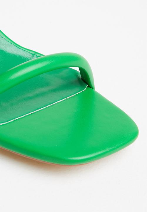 Madison® - Adriana ankle tie block heel - green